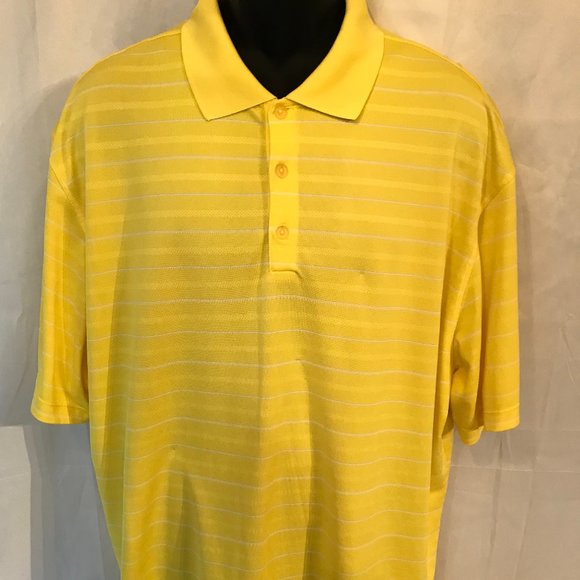 Nike Other - Nike Yellow/Thin White Lined Athletic Polo Shirt